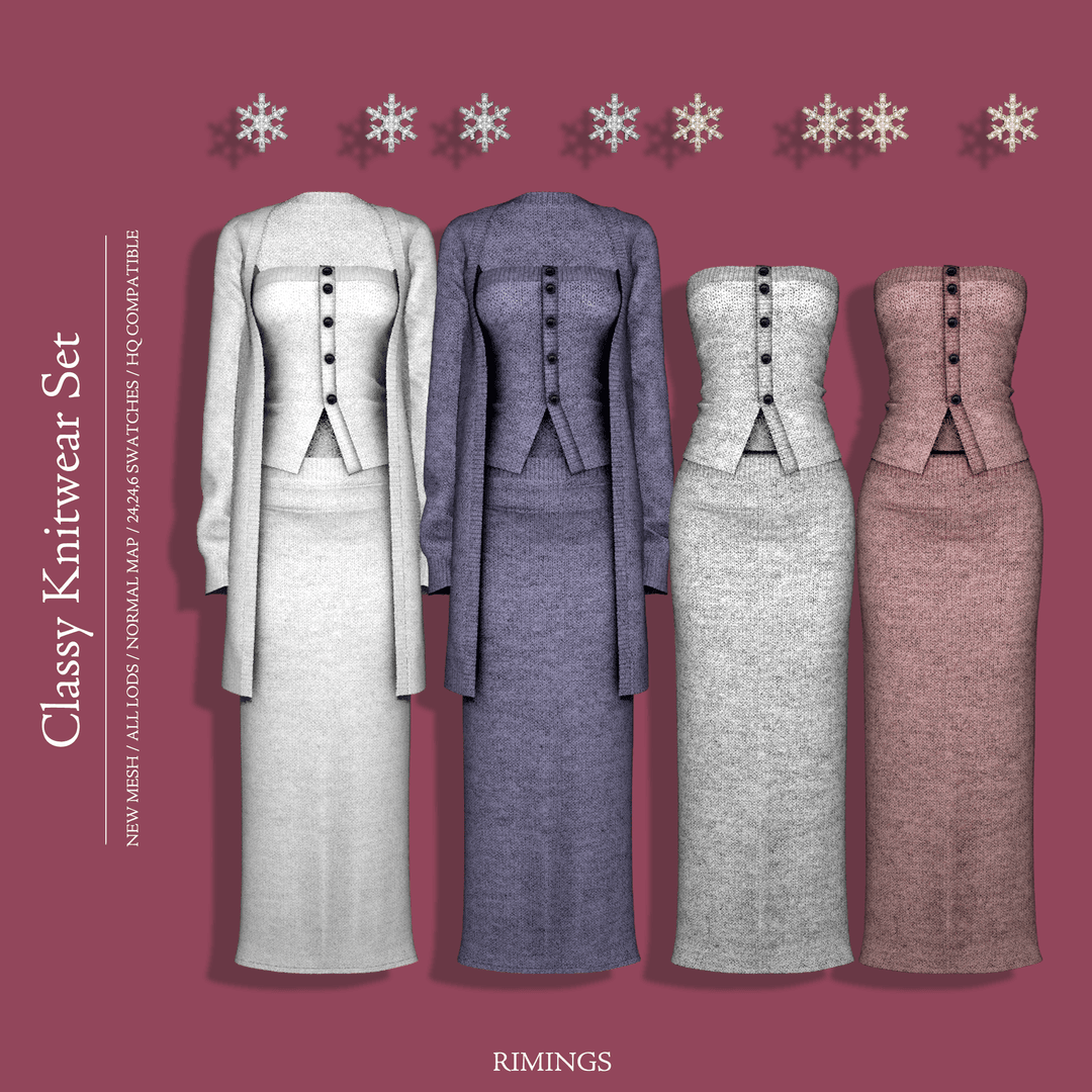 Сет вязаной одежды Classy Knitwear Set